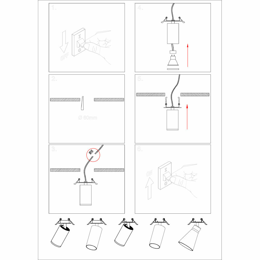 Встраиваемый светильник Technical Ceiling & Wall Virar C059CL-01B - фотография № 6