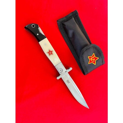 фото Нож складной финка нквд silver