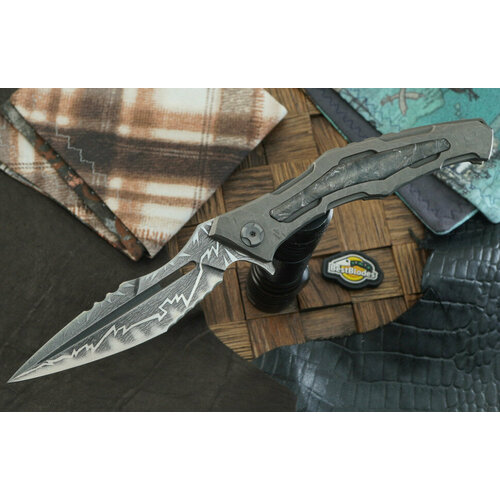 фото Складной нож neyris knives химера, сталь cpm magnacut, рукоять титан/карбон