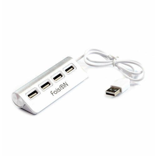 USB-концентратор FaisON U-02 EVO 4 гнезда 4хUSB20 цвет серебряный 57600₽