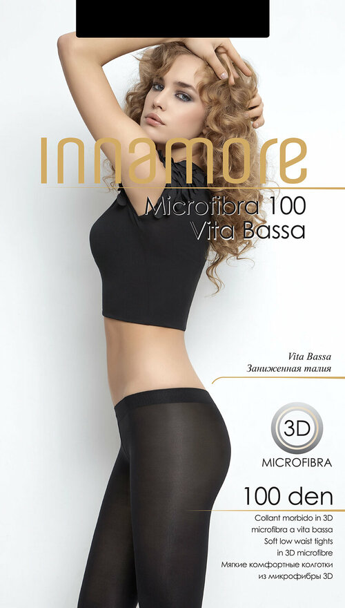 Колготки  Innamore Microfibra, 100 den, размер 4, черный