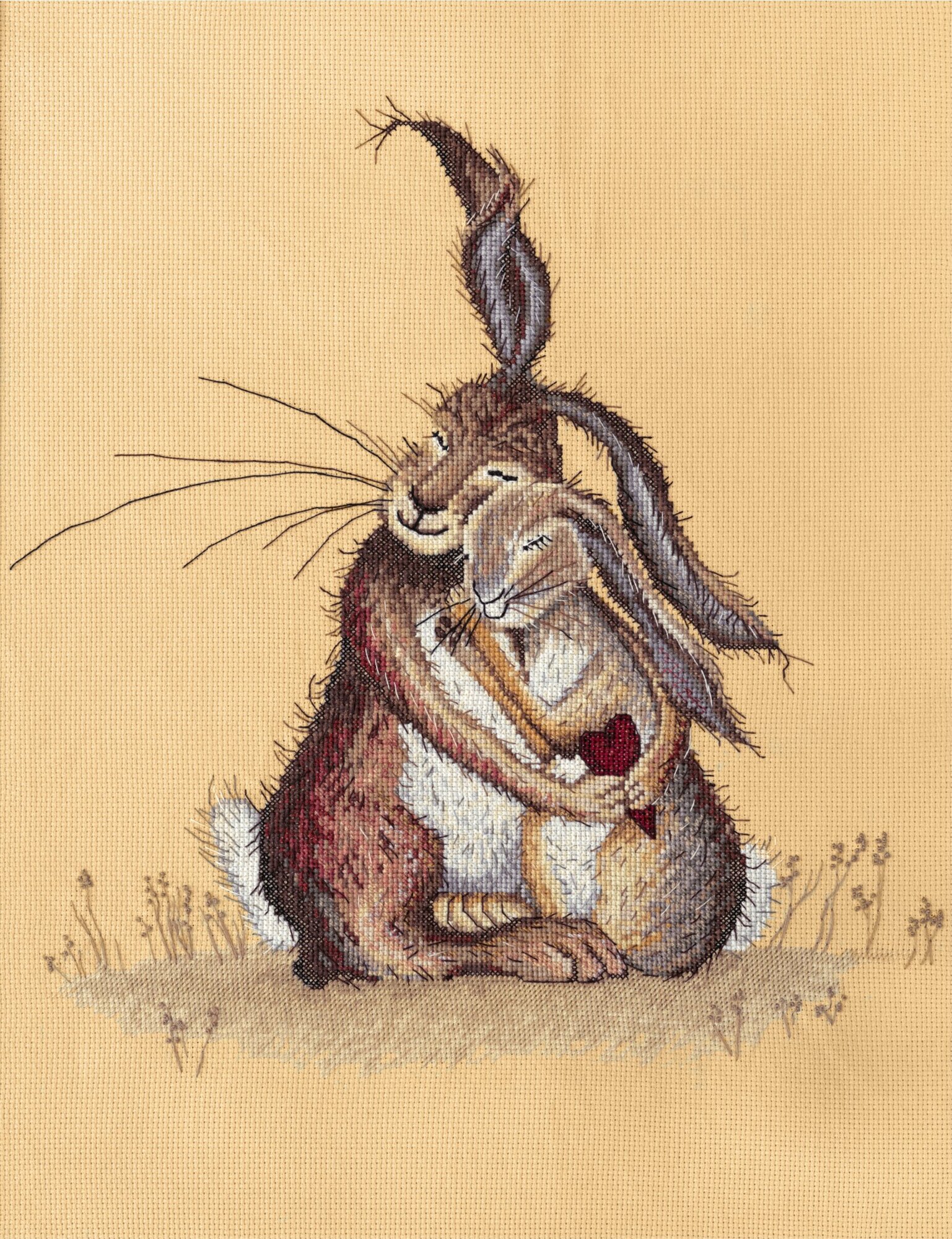 Набор для вышивания нитками  Любовь морковь 