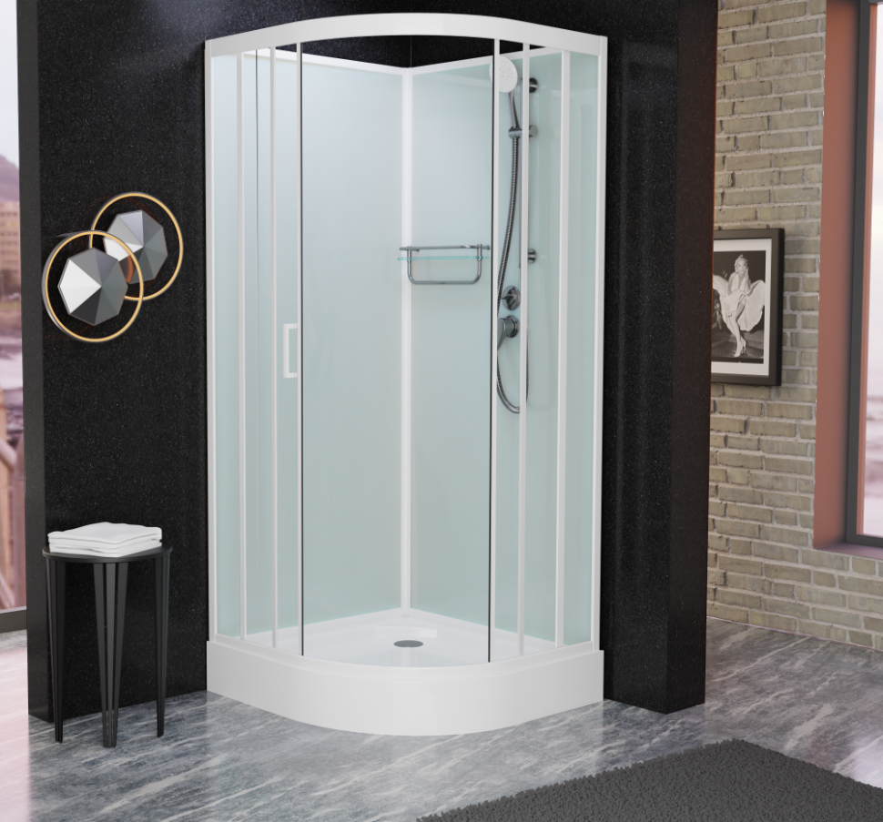 Душевая кабина Frank F420 White без крыши 120x120 см, 420020
