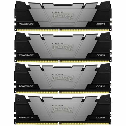 Модуль памяти DIMM 128Gb 4х32Gb DDR4 PC25600 3200MHz Kingston Fury Renegade Black KF432C16RB2K4128 3438000₽