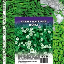 Семена Клевер ползучий белый Нанук, 0,5кг, Гавриш, низкорослый