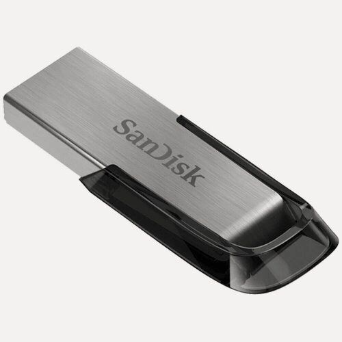 Изображение товара Флешка SanDisk "Ultra Flair", USB 3.0, 256ГБ, серебристый/черный