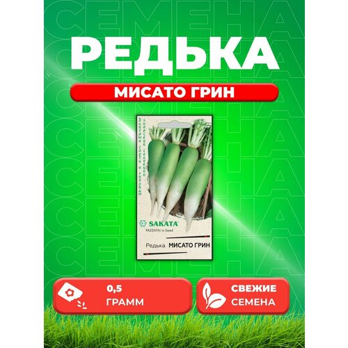 Редька Мисато Грин (китайская, дайкон) 0,5 г (Саката) семена редька китайская дайкон лоба мисато грин 10г гавриш фермерское подворье sakata