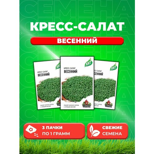 Кресс-салат Весенний 1,0 г ХИТ х3 (3уп)