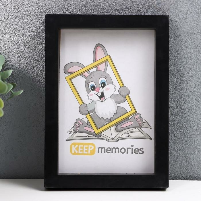 Фоторамка Keep memories пластик, L-3, 10х15 см, цвет черный