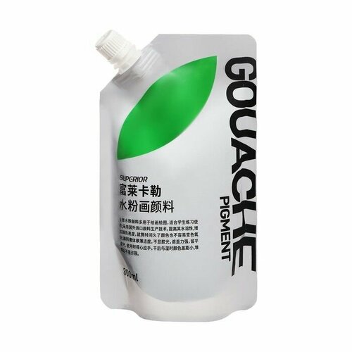 Гуашь художественная 300 мл в дой-паке с крышкой зеленый 956₽