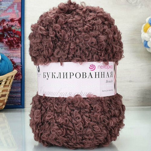 фото Пряжа пехорка буклированная 173 грильяж (5 мотков)