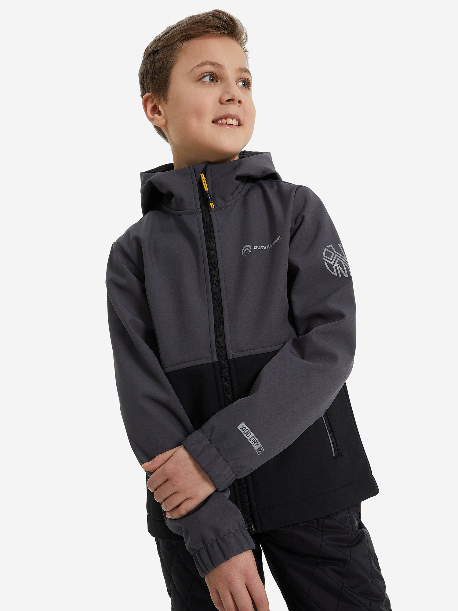 фото Куртка софтшелл для мальчиков Outventure Серый; RUS: 134, Ориг: 128-134