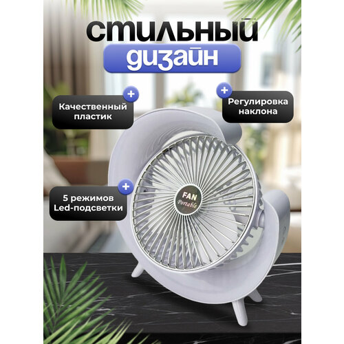 Вентилятор настольный мини с ночником подсветкой 225000₽