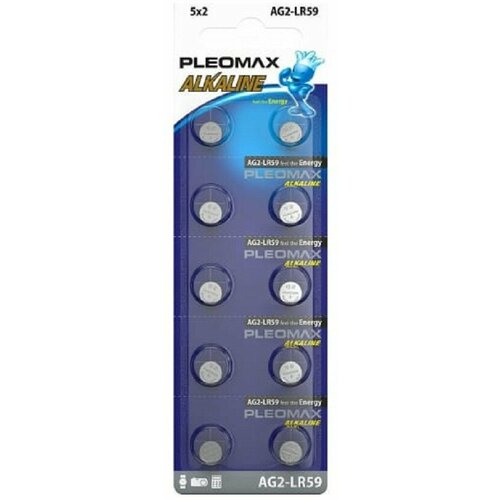 Батарейка Pleomax (LR59, 10 шт.) батарейка часовая smartbuy ag2 10b цена за блистер 10 шт sbbb ag2 10b
