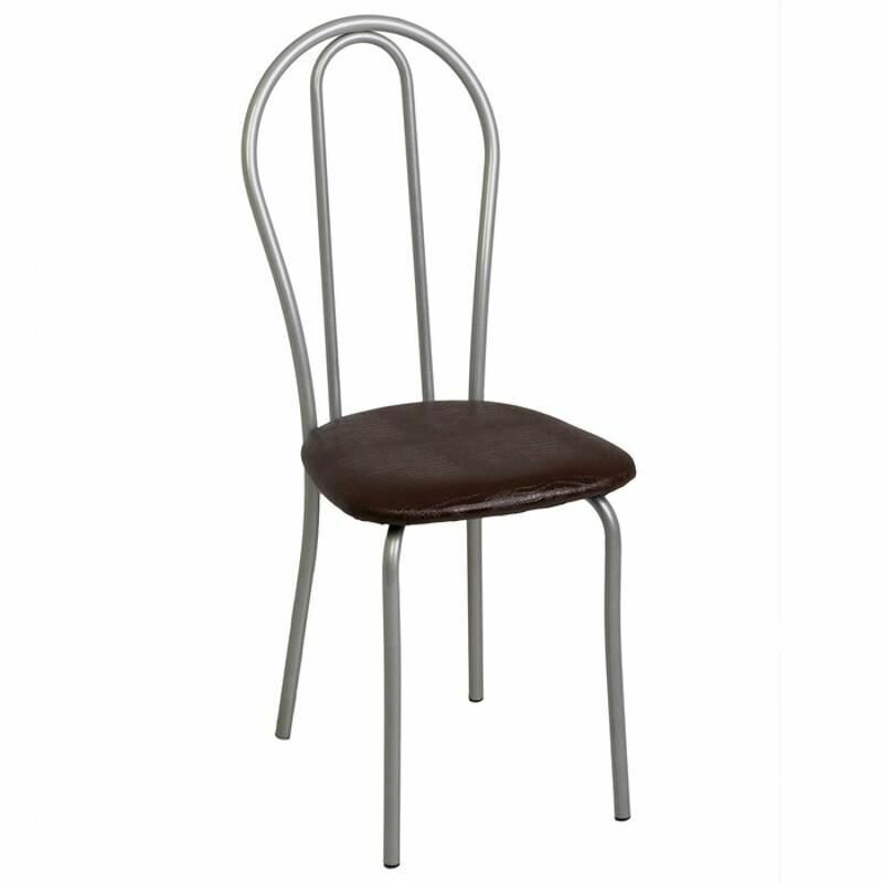 фото Стул "Венский 2" серебристый металлик/шоколадная рептилия