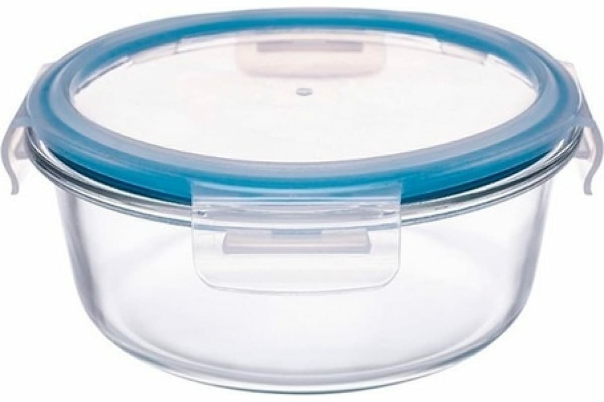 Стеклянный контейнер appetite круглый 620 мл голубой SL620CLB