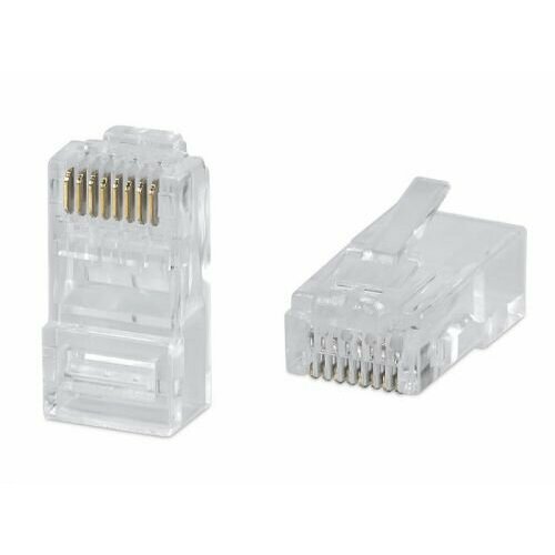 Коннектор Cabeus 8P8C-C6120-FC RJ-45 быстрой установки под витую пару кат 6 универсальный для одножильного и многожильного кабеля для проводн 523₽
