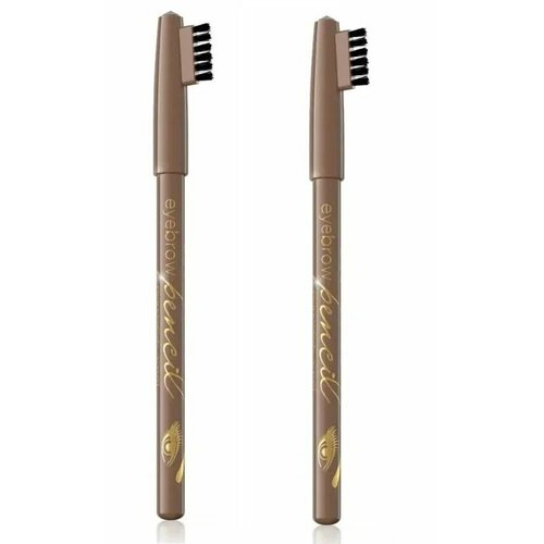 Карандаш Eveline Cosmetics для бровей Eyerbrow Pencil с щёточкой светло-коричневый 2шт 484₽