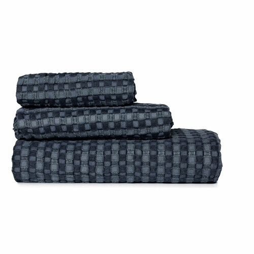 BY COLLECTION Полотенце вафельное 70х140см 50 бамбук 50 хлопок темно-серый 5 штук 6951₽