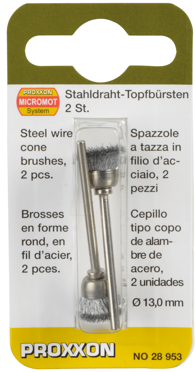 Стальные щётки Proxxon 28953 для гравера универсальная торцевая 13мм 2шт