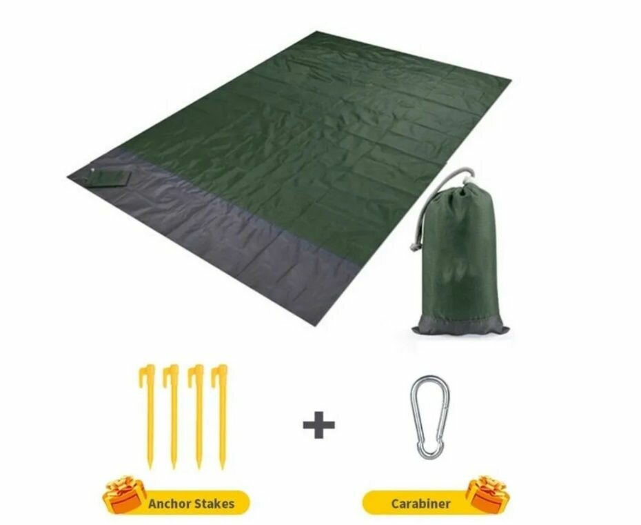 фото Туристический, пляжный, водонепроницаемый, складной коврик140х200