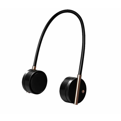 Вентилятор портативный гибкий нашейный вентилятор мини-вентилятор черный 1300₽