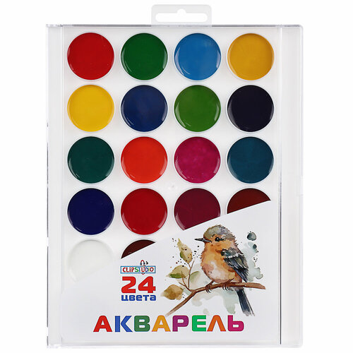 ClipStudio Акварель 24 цвета без кисти в пластиковой уп 30 штук 6201₽