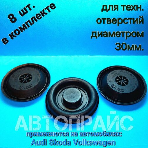 Заглушка капота, лонжерона, стойки, двери, кузова Audi / Skoda / Volkswagen. OEM: N10226501, 8 шт