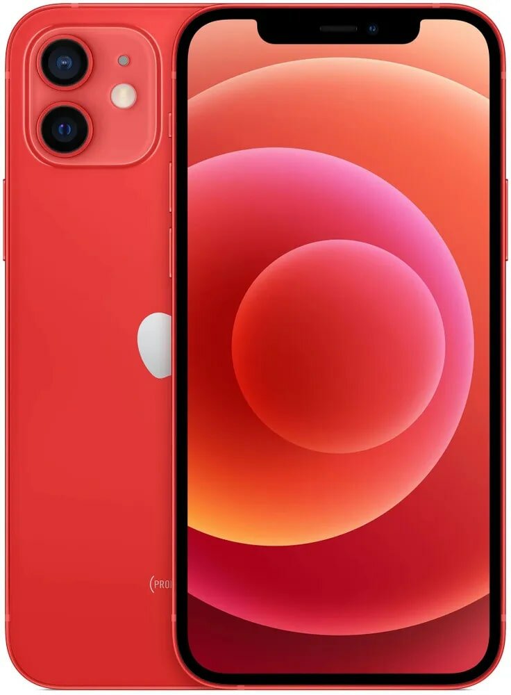 Смартфон Apple iPhone 12 64 Гб Красный, A14 Bionic, Экран 6.1