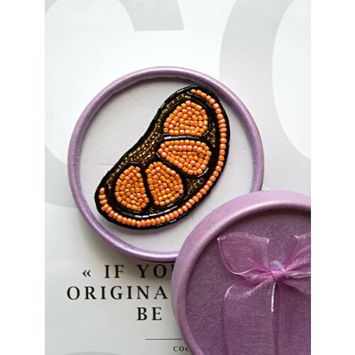 Брошь CRAZY CRYSTAL, желтый, оранжевый