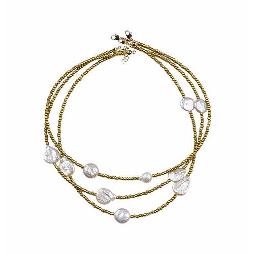 Комплект украшений VERUSCHKA JEWELRY жемчуг пресноводный культивированный длина 35 см белый 3600₽