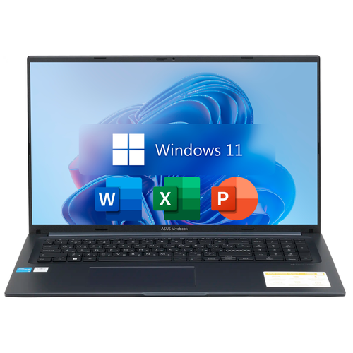 17.3" Ноутбук ASUS VivoBook 17X, IPS, Intel Core i3-1215U (4.40 ГГц), RAM 12 ГБ, SSD 512 ГБ, Intel UHD Graphics, Windows 11 Pro + Office 2021, Русская раскладка