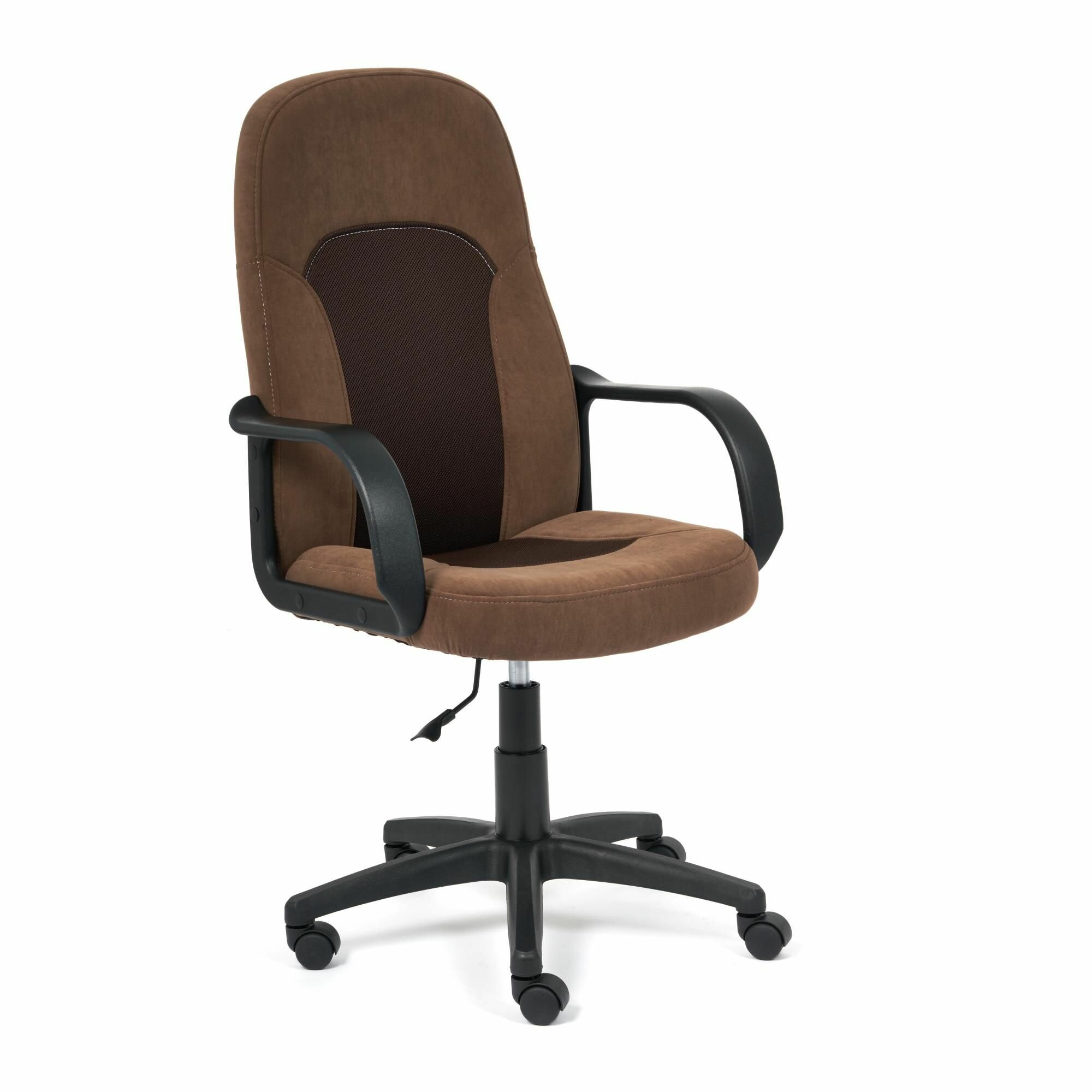 Кресло PARMA 6/TW-24 TetChair коричневый, черный, ткань, металл, мягкое сиденье, с подлокотниками