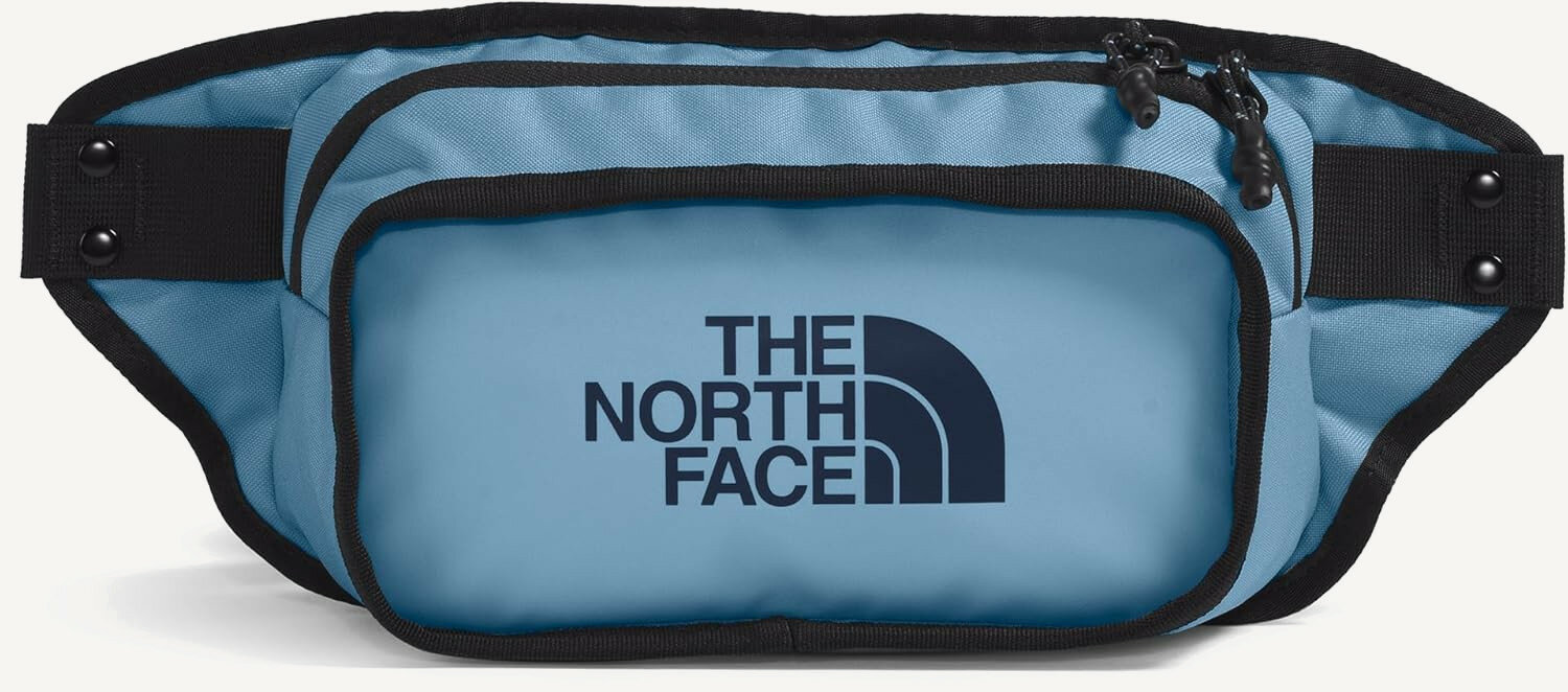 Сумка поясная The North Face, голубой/черный