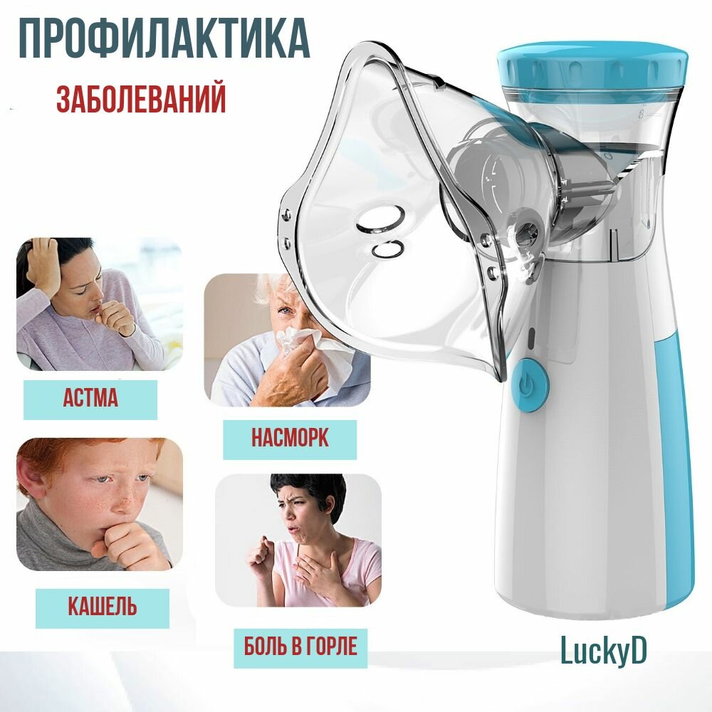 Изображение Ингалятор портативный MESH NEBULAIZER HH-W302PLUS бесшумный емкость 25 мл.