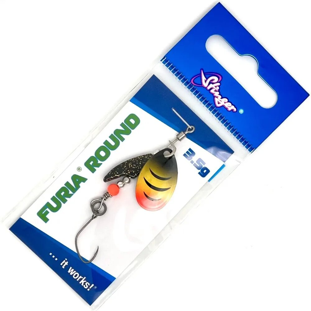 Блесна Stinger Furia Round #1 3,5гр #BW Для ловли форели — фото 1