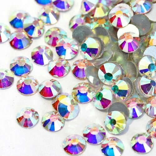 Стразы OLeeya стеклянные разноцветные 1440 шт, Crystal AB, SS8---1440pcs