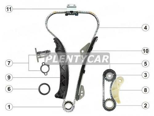 Комплект цепи грм toyota rav4 12- 3zr-fe Sat TKTY433A Toyota: 13506-37090