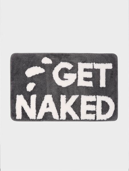 Коврик Get Naked, 50x80 см, микрофибра, темно-серый, форма: прямоугольник
