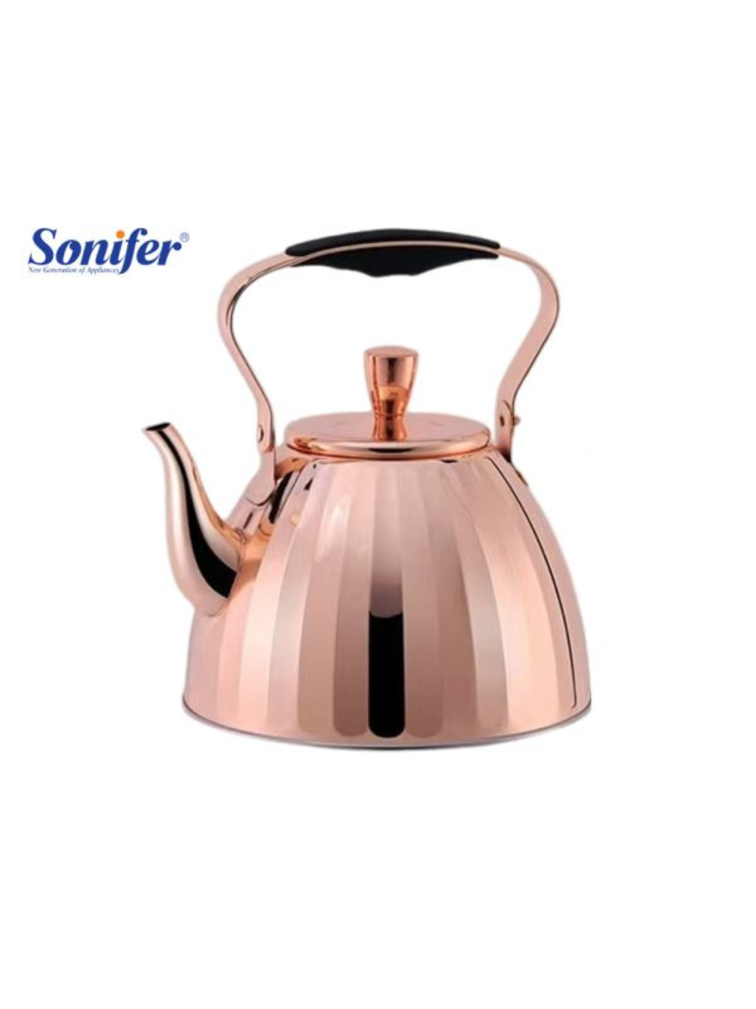 Чайник SONIFER , металлический, SF-2536, со свистком для всех видов плит, 2.0 л