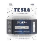 Tesla Батарейки Tesla SILVER AAA+4ks Alkaline AAA (LR03, микропальчиковая, блистер) блистер /4 - изображение