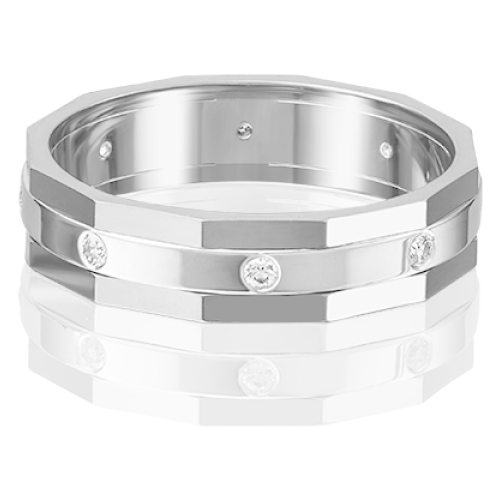 PLATINA jewelry Обручальное кольцо из белого золота с бриллиантом 01-5218-00-101-1120-30, размер 16