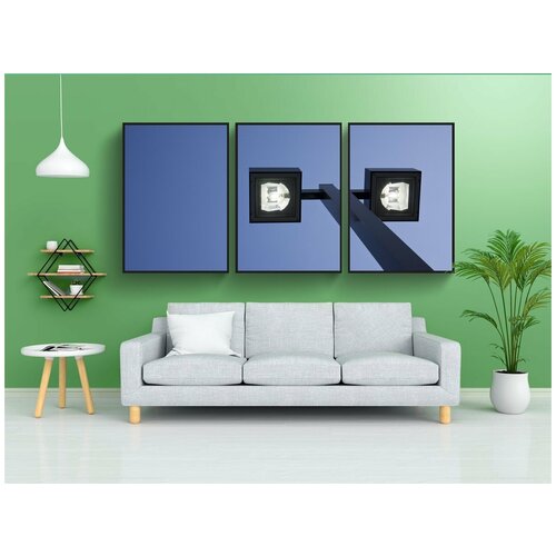 фото Набор модулных постеров для интерьера "уличный фонарь, фонарь, освещать" 60x90 см. в тубусе, без рамки lotsprints