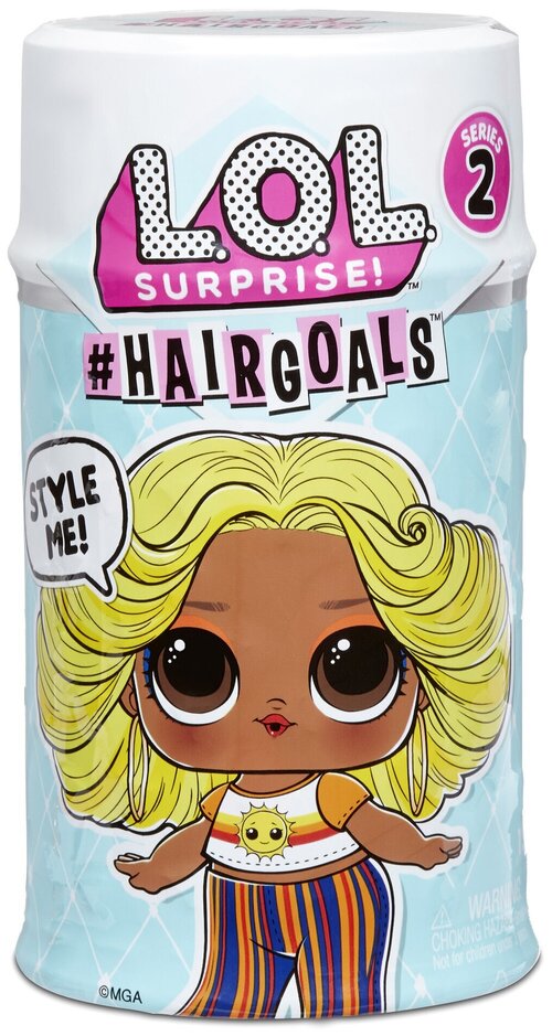 Кукла-сюрприз L.O.L. Surprise Hairgoals 2 серия, 572657 светло-желтый