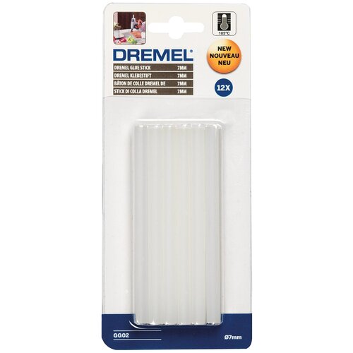 Dremel Клеевые стержни 7х100 мм (GG02), 12 шт прозрачный