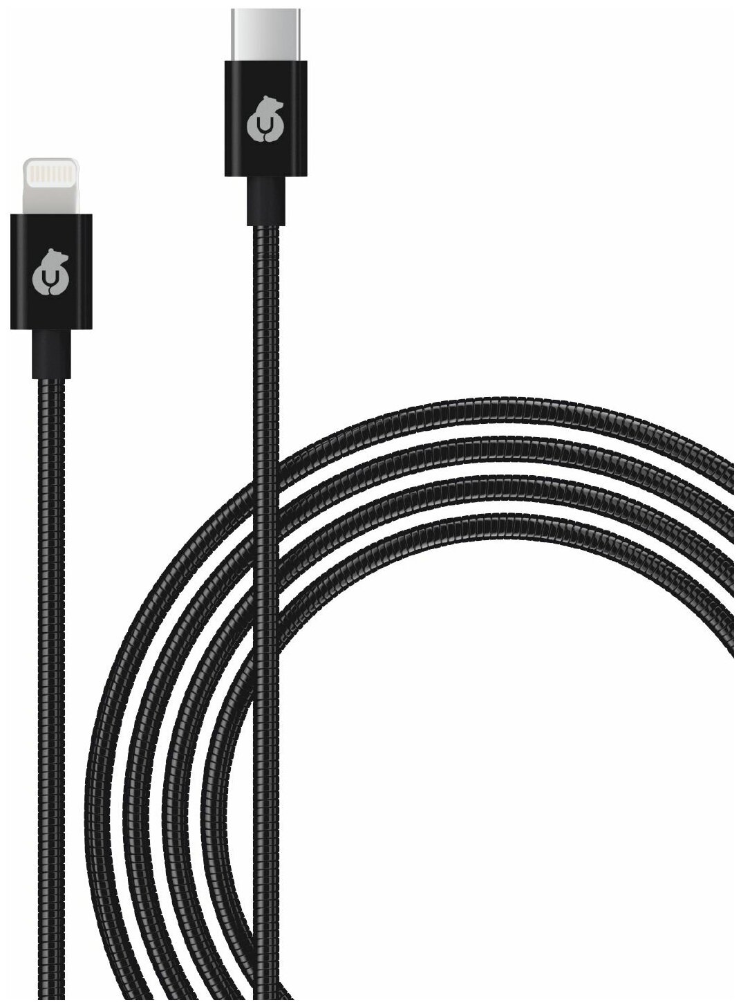 Кабель uBear Force Metal (USB-C-Lightning) чёрный