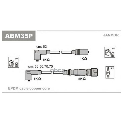 Комплекты Высоковольт. Проводов™janmor Janmor арт. ABM35P