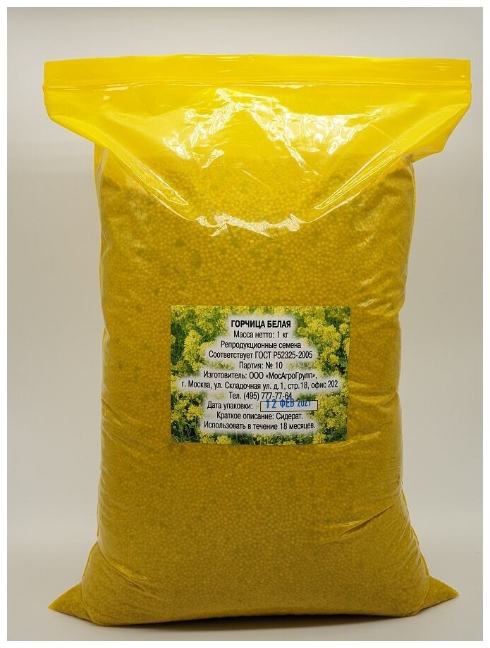Семена горчицы белой - 1 кг Мосагрогрупп