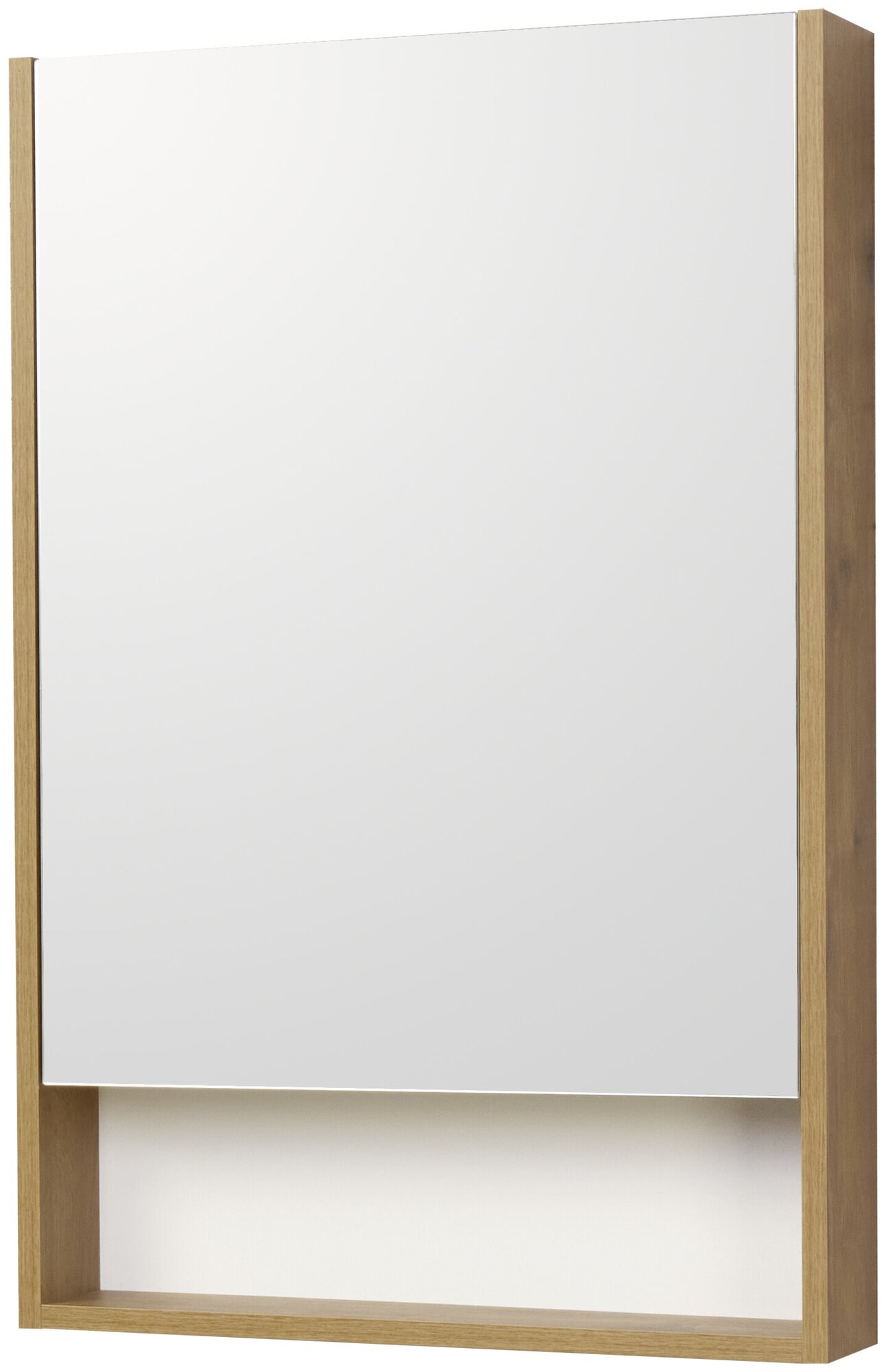 Зеркальный шкаф Aquaton Сканди 70 белый/дуб рустикальный 1A252102SDZ90