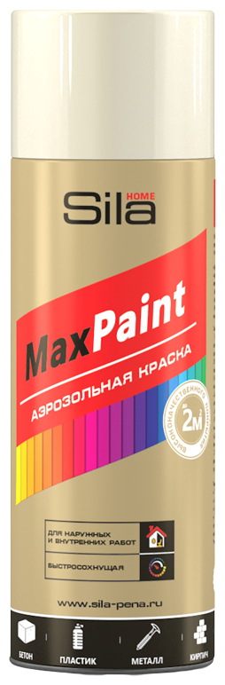 Sila HOME Max Paint, краска аэрозольная, универс., бежевый RAL1001, 520мл SILP1001